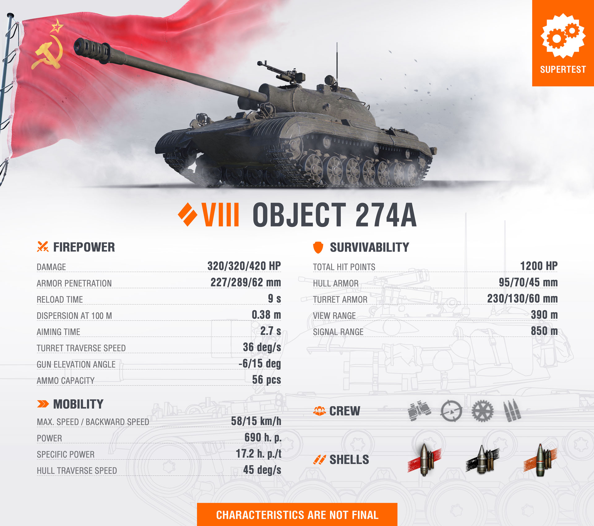 WoT Template New Tank Object 274 A EN